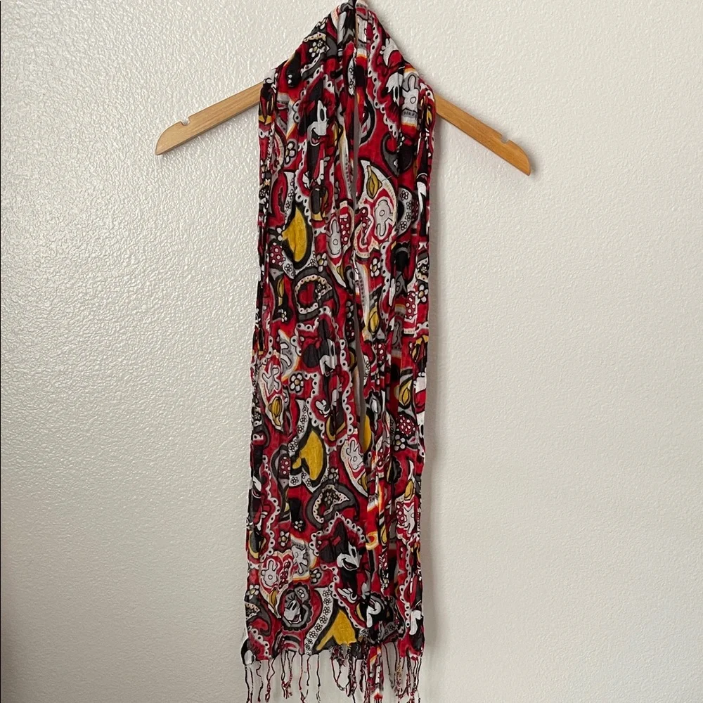 Disneyland Disney Parks Minnie Mouse paisley print sheer scarf rayon
